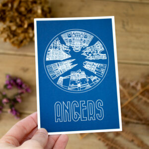 Carte postale Angers – bleu ardoise
