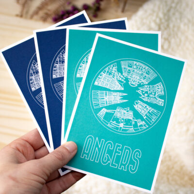 Carte postale Angers – lot de 4