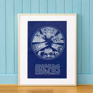 Affiche Angers – bleu ardoise