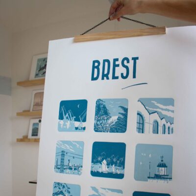 Linogravure Brest – 50 x 70 cm