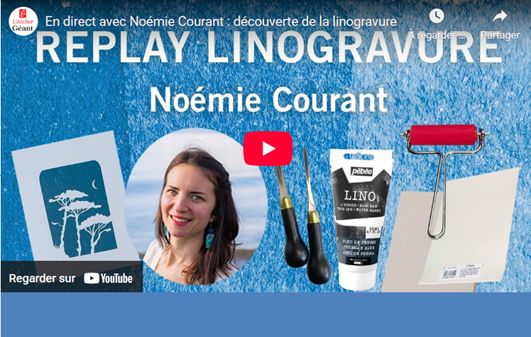 TUTO ✔️ Mon LIVE sur la linogravure avec le Géant des Beaux Arts